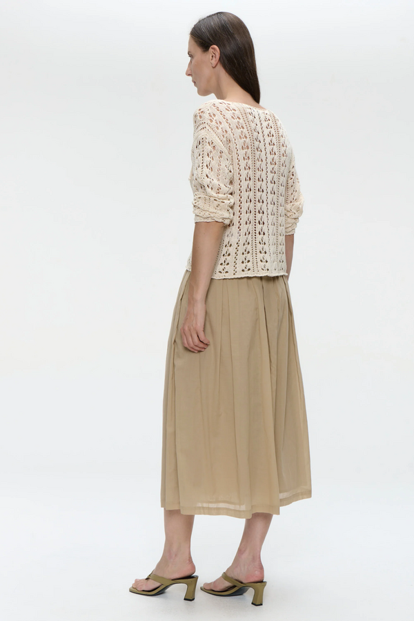 Alle Voile Cotton Skirt - Beige