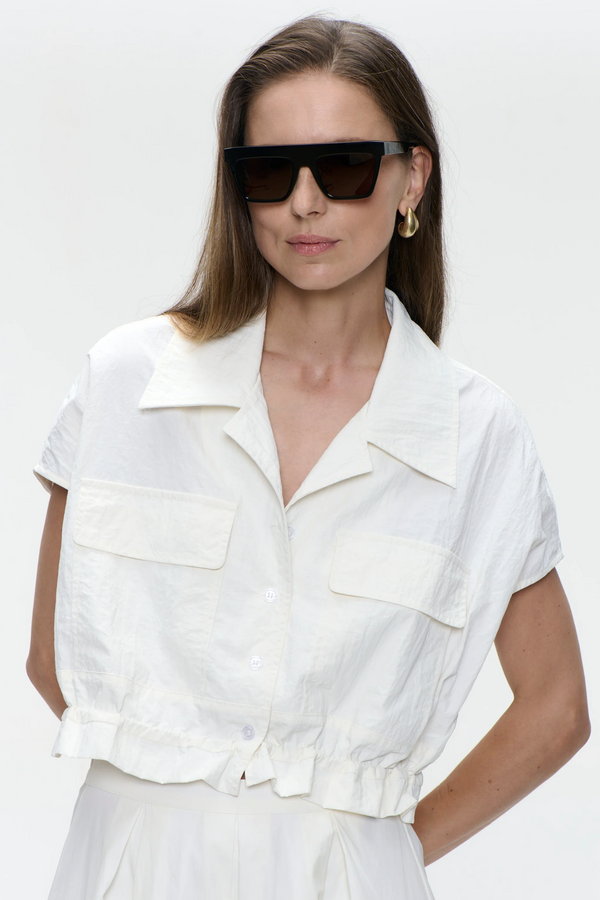 Chiko Taffeta Jacket - Off White