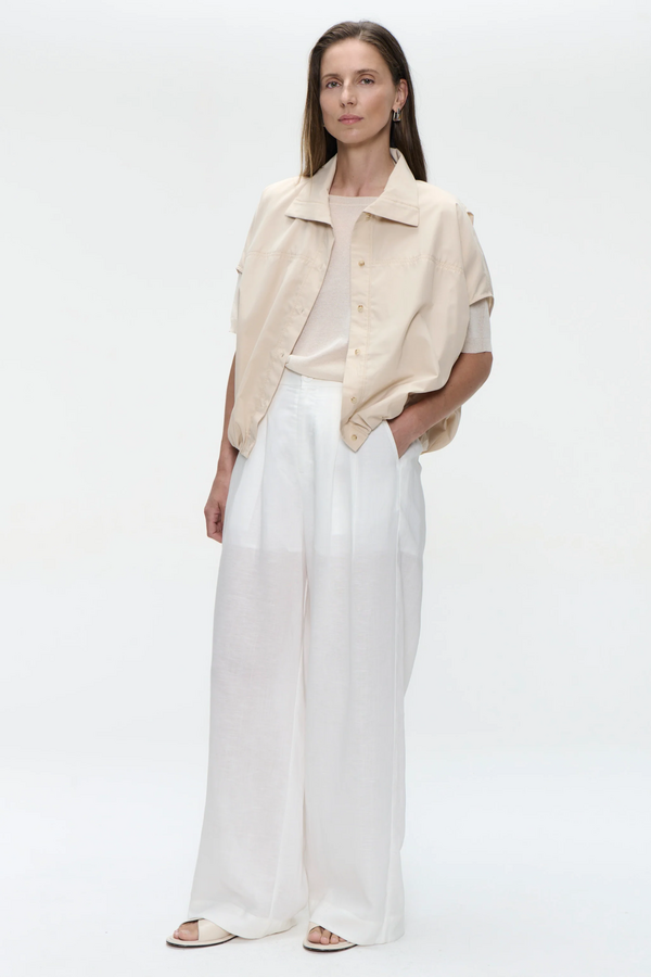 Anda Oversized Blouse - Beige