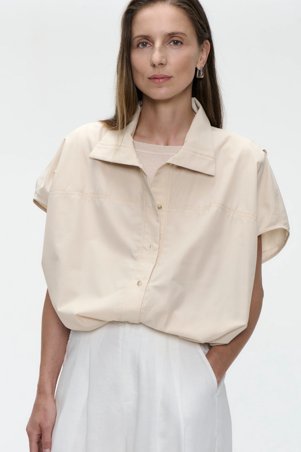 Anda Oversized Blouse - Beige