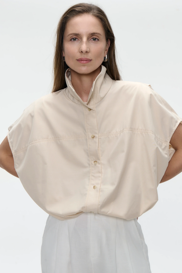 Anda Oversized Blouse - Beige