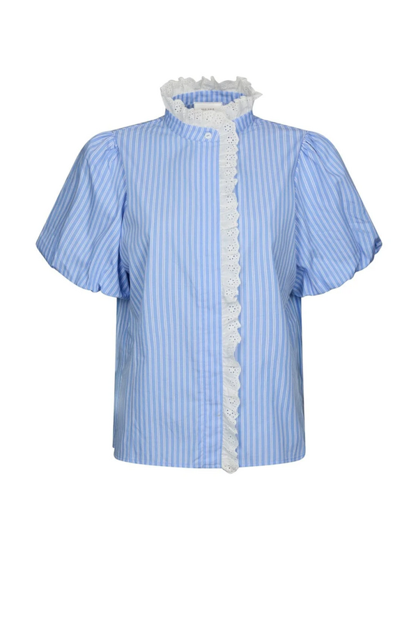 Ulia Stripe Blouse - Blue Stripe