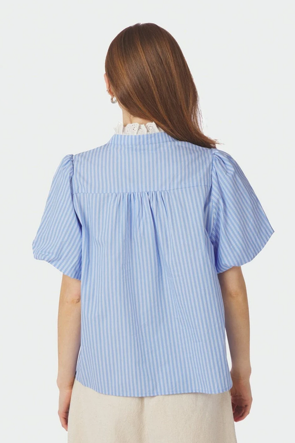 Ulia Stripe Blouse - Blue Stripe
