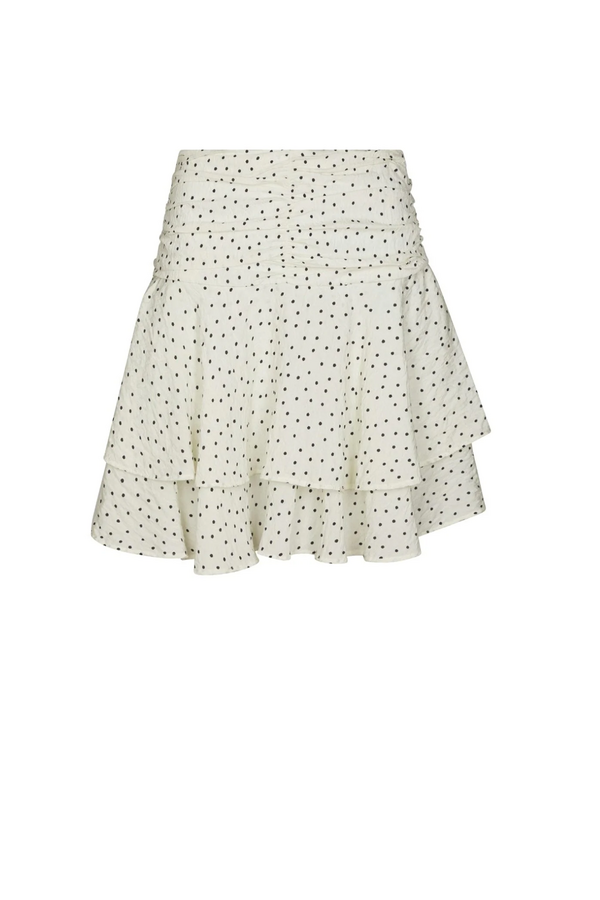 Janie Mini Dot Skirt - Off White