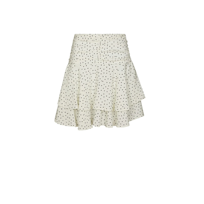 Janie Mini Dot Skirt - Off White