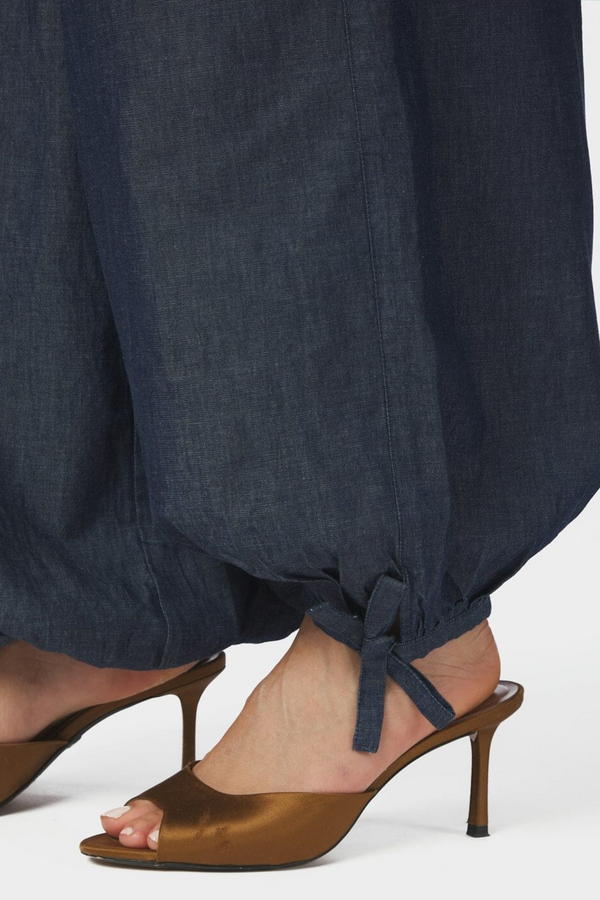 Roxane Balloon Denim Pants - Blue