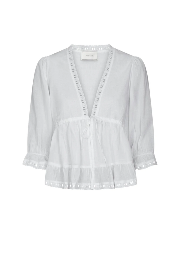 Adelia S Voile Blouse - White
