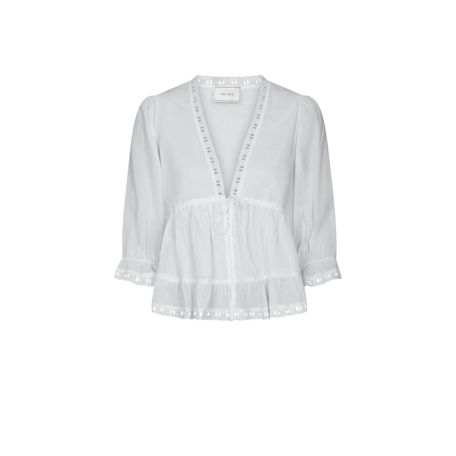 Adelia S Voile Blouse - White