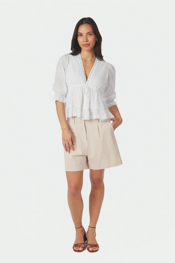 Adelia S Voile Blouse - White