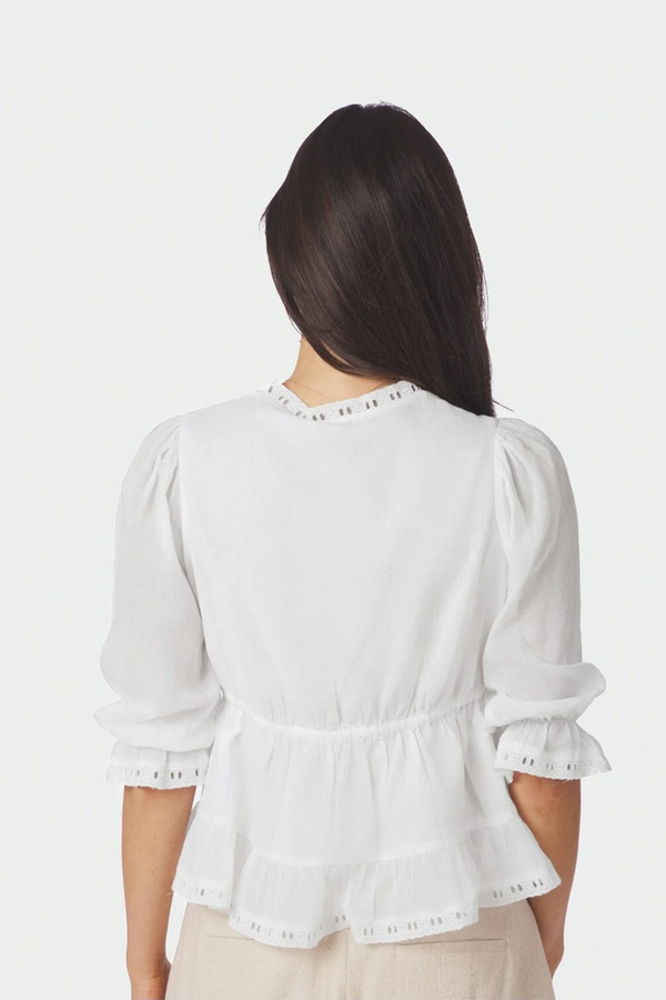 Adelia S Voile Blouse - White