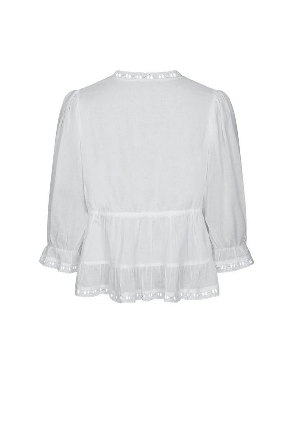 Adelia S Voile Blouse - White