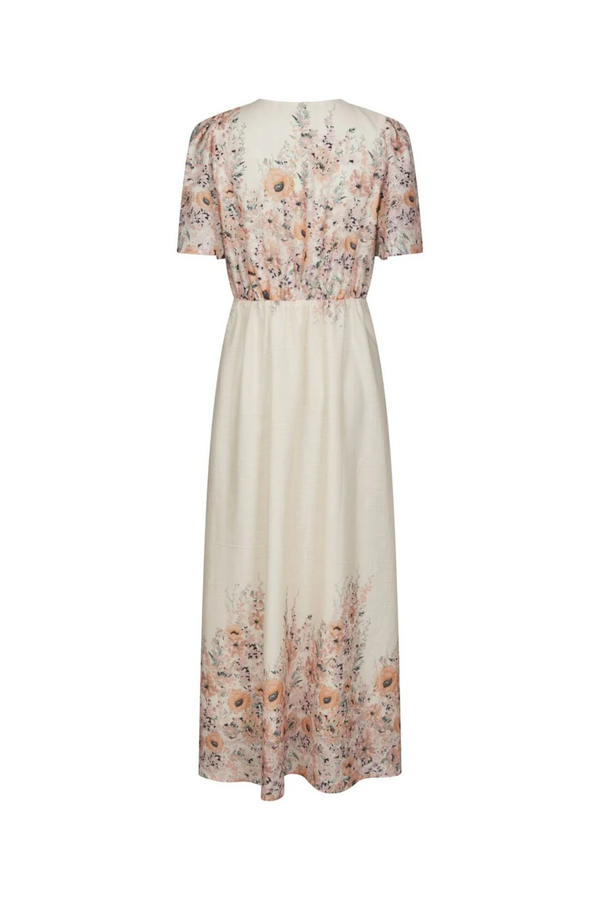 Serna Flower Print  Dress - Burned Powder