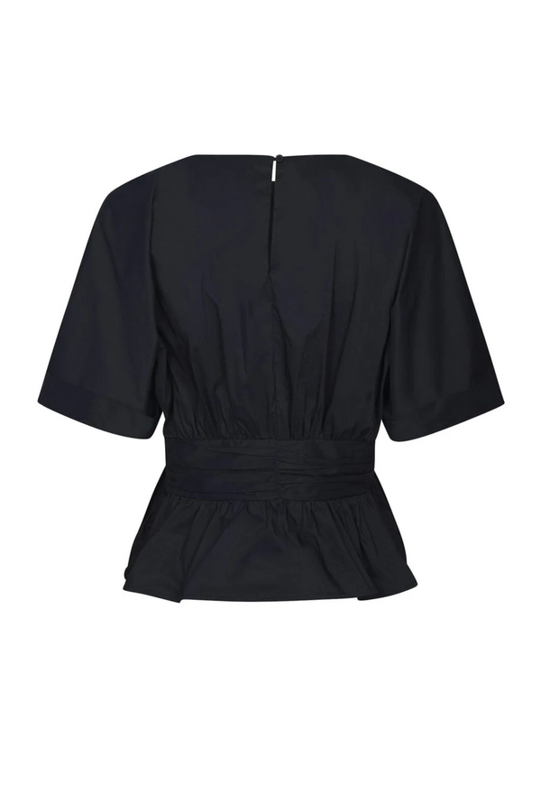 Annegret Poplin Blouse - Navy