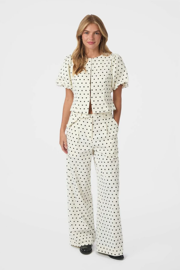 Anela Dot Blouse - Off White