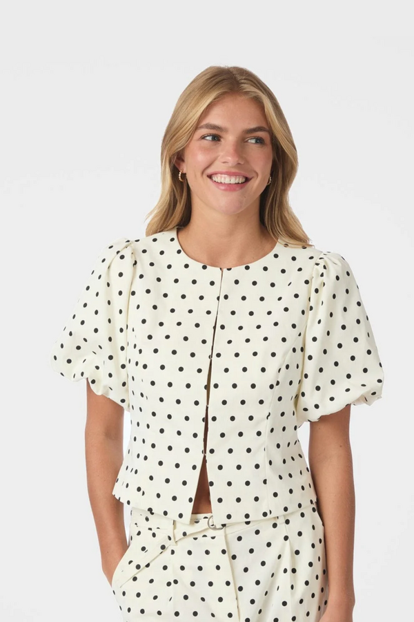 Anela Dot Blouse - Off White