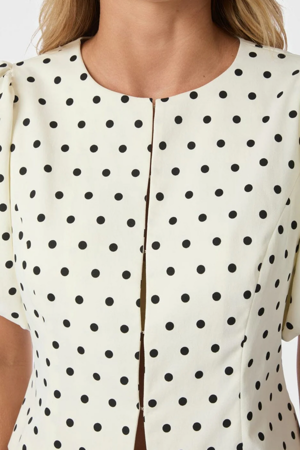 Anela Dot Blouse - Off White