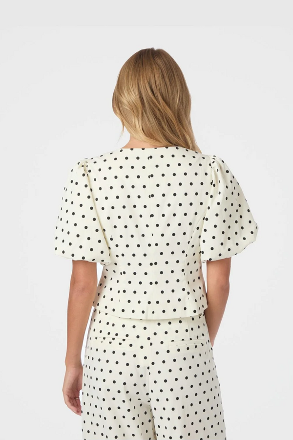 Anela Dot Blouse - Off White