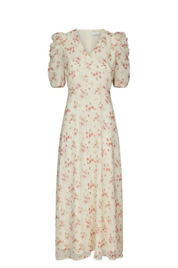Vira Floral Dress - Creme