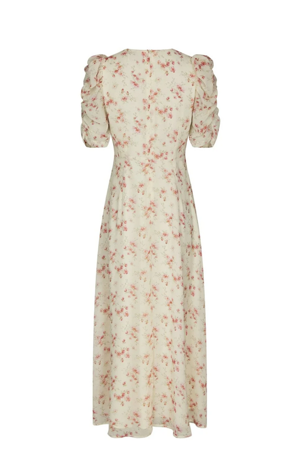 Vira Floral Dress - Creme