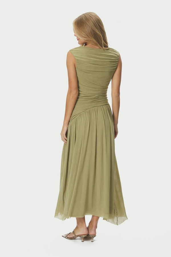 Cludine Mesh Dress - Sage Green