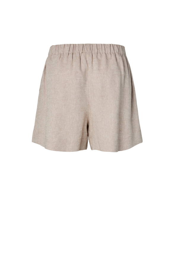 Usuma HW Linen Blend Shorts - White Pepper