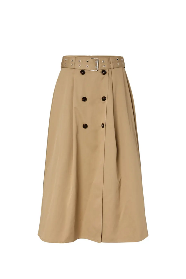 Timala HW Long Trench Skirt - Incense