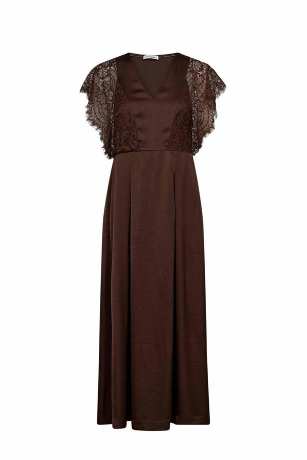 Idun Lace Dress - Dark Brown