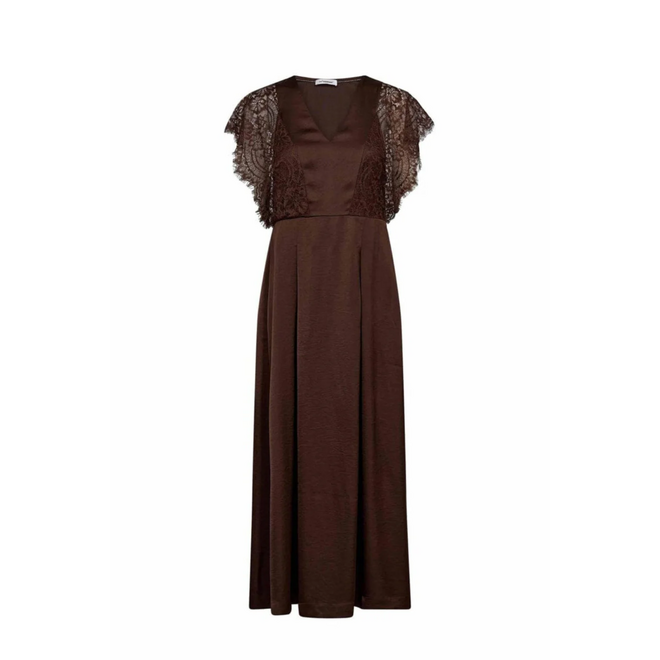Idun Lace Dress - Dark Brown