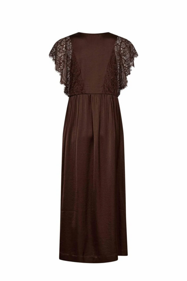 Idun Lace Dress - Dark Brown