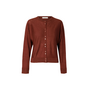 Jane Linen LS Bat Knit Cardigan - Cherry Mahogany