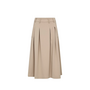 Anya Midi Pleat Skirt - Beige