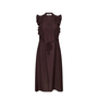 Hera Frill Dress - Dark Brown