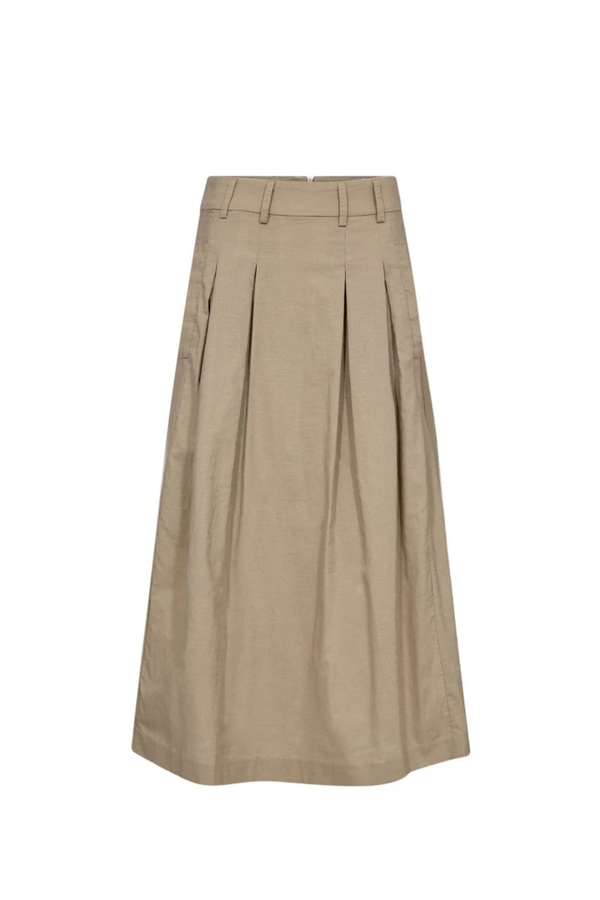 Leila Anya Pleat Skirt - Bisquit