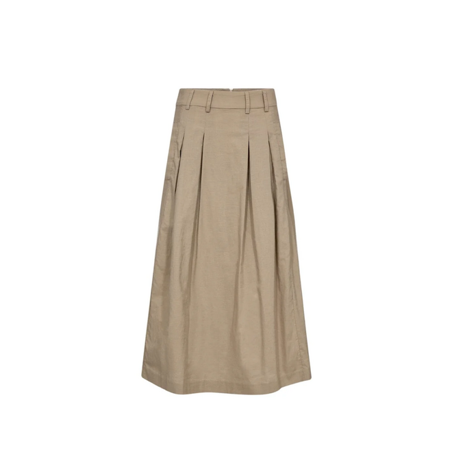 Leila Anya Pleat Skirt - Bisquit
