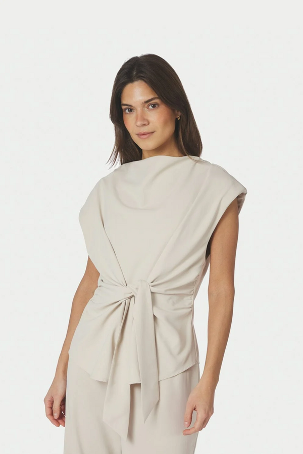Katarim Crepe Top - Beige