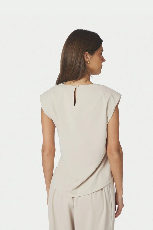 Katarim Crepe Top - Beige