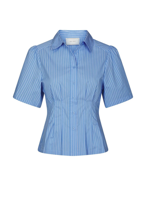 Balara Stripe Poplin Shirt - Light Blue