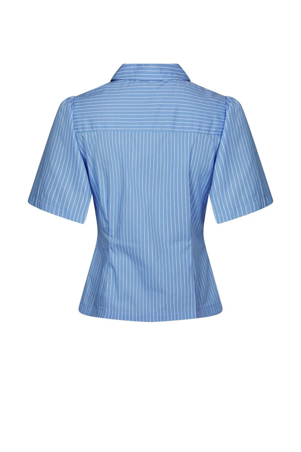 Balara Stripe Poplin Shirt - Light Blue