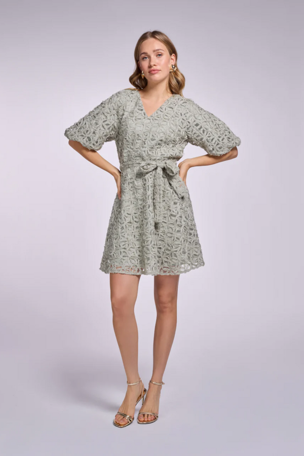 Dotti Textured Dress - Sage Green