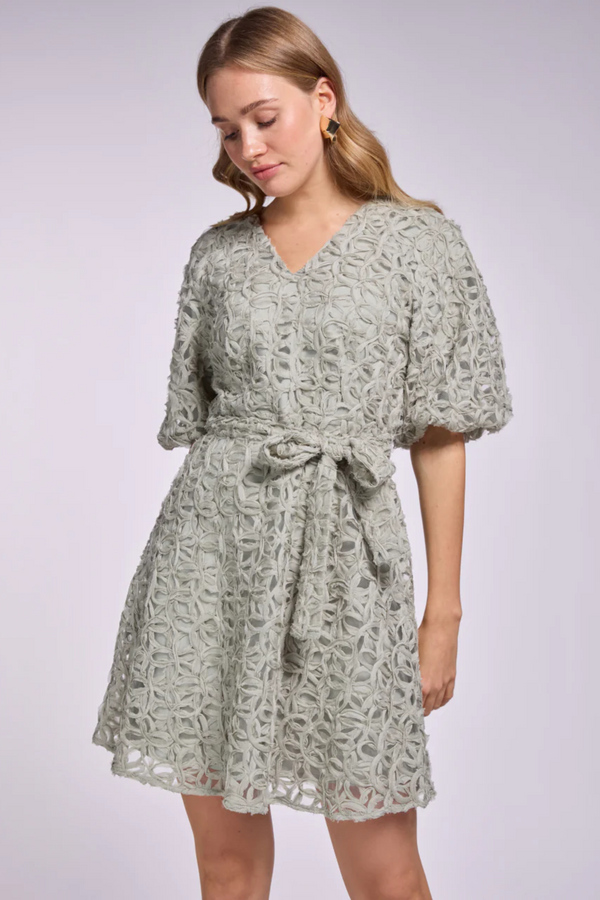 Dotti Textured Dress - Sage Green