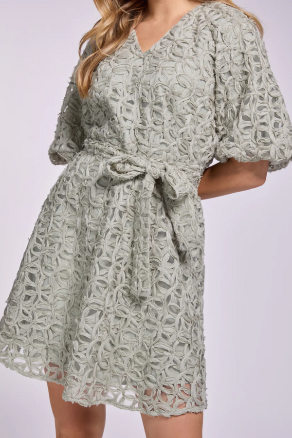 Dotti Textured Dress - Sage Green