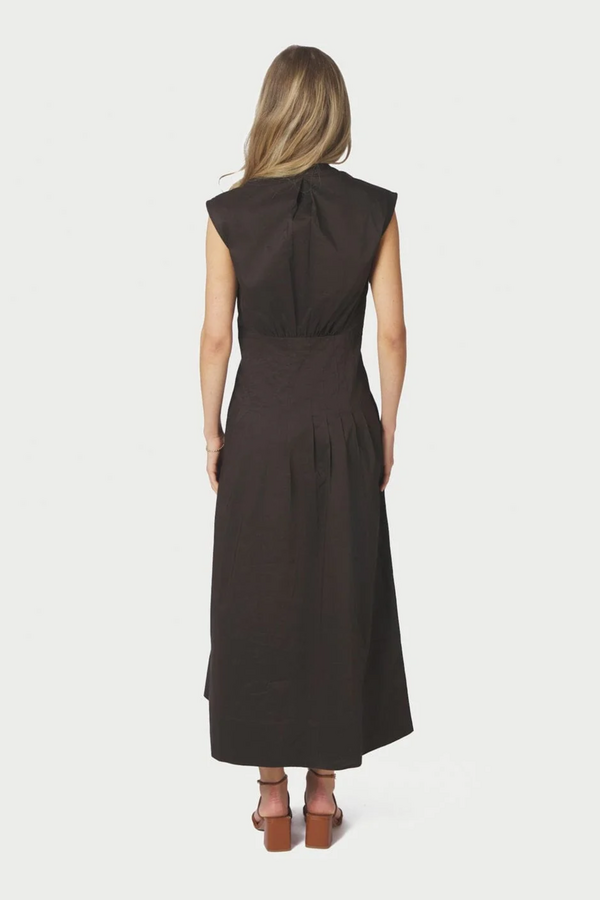 Irena Poplin Dress - Chocolat Brown