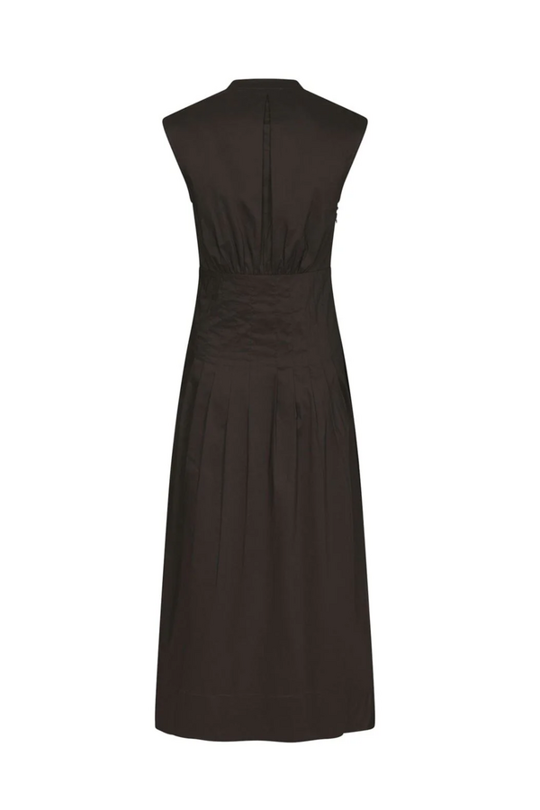 Irena Poplin Dress - Chocolat Brown