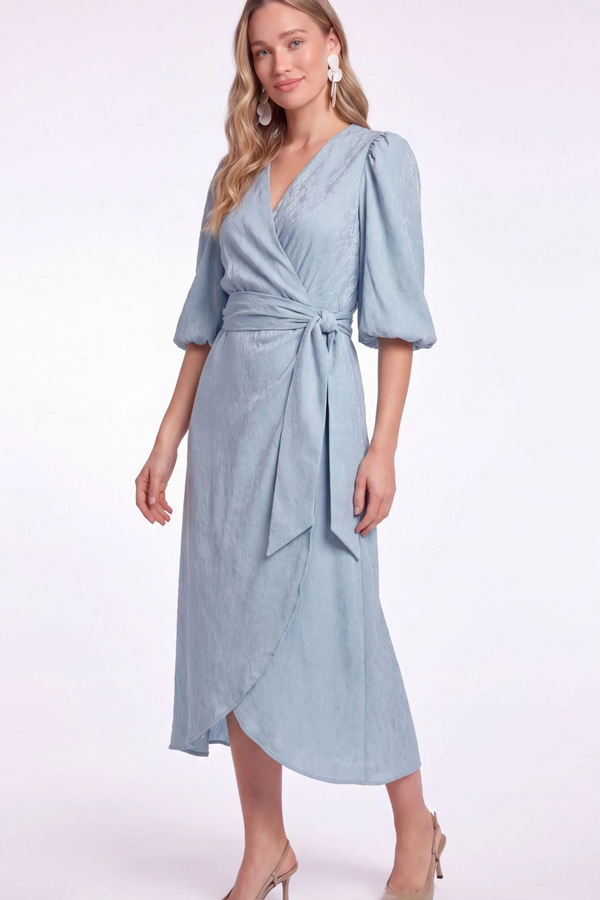 Blossom Midi Dress - Light Blue