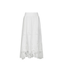 Yara Long Emb Skirt - White