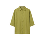 Maïté Evergreen Linen Blouse - Pastel Green