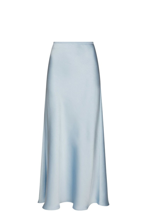 Vicky Heavy Sateen Skirt - Light Blue