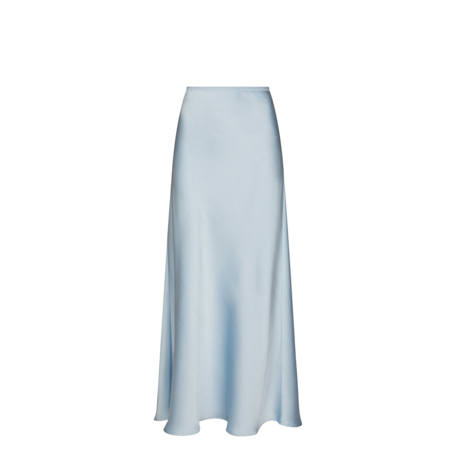 Vicky Heavy Sateen Skirt - Light Blue