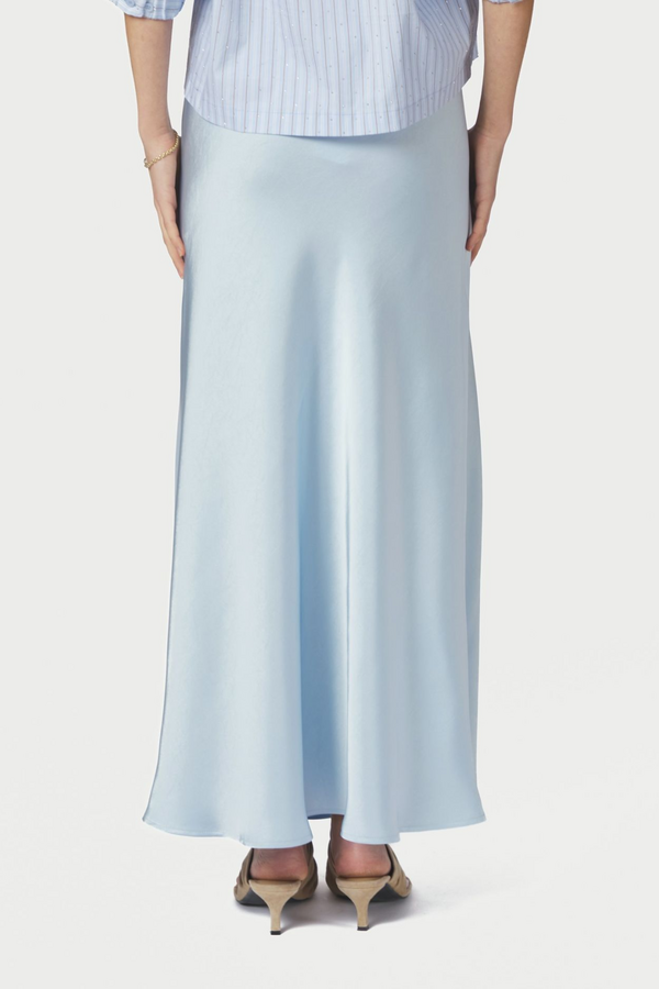 Vicky Heavy Sateen Skirt - Light Blue