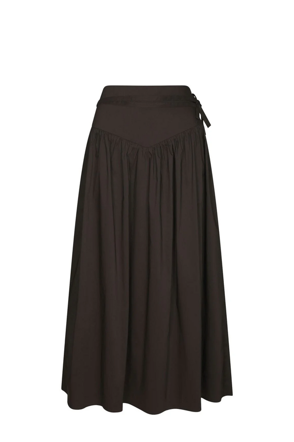 Anais Poplin Skirt - Chocolate Brown